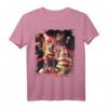 Galaxy Laser Cat On Burger - Lustiges Weltraum-Katzen T-Shirt mit Doppelnaht, perfekt für Katzen- und Weltraumfans