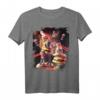 Galaxy Laser Cat On Burger - Lustiges Weltraum-Katzen T-Shirt mit Doppelnaht, perfekt für Katzen- und Weltraumfans