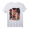 Galaxy Laser Cat On Burger - Lustiges Weltraum-Katzen T-Shirt mit Doppelnaht, perfekt für Katzen- und Weltraumfans