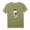 Lustiges Katzen- und Bass-Gitarre Spielendes T-Shirt – Perfekt für Musiker, Bass-Liebhaber und Katzenfreunde als Geschenk zu Weihnachten oder Geburtstag