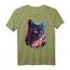 Katze Synthwave 80s T-Shirt – Retro Katzenmotiv im 80er Stil für Katzenliebhaber und Synthwave Fans