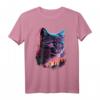 Katze Synthwave 80s T-Shirt – Retro Katzenmotiv im 80er Stil für Katzenliebhaber und Synthwave Fans