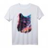 Katze Synthwave 80s T-Shirt – Retro Katzenmotiv im 80er Stil für Katzenliebhaber und Synthwave Fans