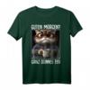 Kaffee Morgenmuffel Mitarbeiter T-Shirt mit lustigem Katzen Spruch – Ironisches Geschenk für Kollegen, Teenager & Katzenliebhaber