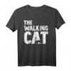 The walking Cat Katzen T-Shirt – Lustiges Vintage Retro Geschenk für Katzenliebhaber, Katzenbesitzer & Katzenfans zu Geburtstag & Weihnachten
