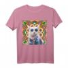 Buntes Mandala Muster Batik Hippie Katze T-Shirt – Perfekt für Partys, Halloween & als buntes Geschenk für Farbenfrohe