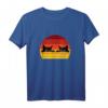 Retro Katzen T-Shirt für Katzenliebhaber mit Sonnenuntergang - Vintage Katzenmotiv