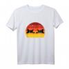 Retro Katzen T-Shirt für Katzenliebhaber mit Sonnenuntergang - Vintage Katzenmotiv