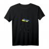 Damen T-Shirt mit Katze und Ukraine-Flagge – Frieden & Solidarität für Ukraine, V-Ausschnitt, Support Shirt