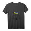Damen T-Shirt mit Katze und Ukraine-Flagge – Frieden & Solidarität für Ukraine, V-Ausschnitt, Support Shirt