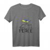 Damen T-Shirt mit Katze und Ukraine-Flagge – Frieden & Solidarität für Ukraine, V-Ausschnitt, Support Shirt