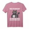 Was Ich Mache Ich Trinke Kaffee Und Hasse Menschen T-Shirt – Lustiges, Sarkastisches Katzenmotiv für Morgenmuffel und soziale Rückzüge
