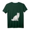 Damen Türkisch Angora Katze T-Shirt mit V-Ausschnitt - Leichtes, klassisch geschnittenes Shirt mit doppelten Nähten