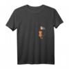 Lustiges Katzen T-Shirt mit V-Ausschnitt und gezeichneter Brusttasche – Perfektes Geschenk für Katzenliebhaber, Geburtstags- und Weihnachtsgeschenk