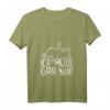 Damen faule Katze T-Shirt mit Statement - Ich muss gar nix, lustiges sarkastisches Katzen V-Ausschnitt Shirt für Misanthropen & Humorliebhaber