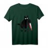 Lustiges Cat What? Blutiges Messer Blut-Spritzer T-Shirt – Perfekt für Halloween, Geburtstage und Party-Geschenke für Katzen- und Horrofans