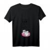Damen Katzen T-Shirt mit Spruch 'Ich arbeite hart damit meine Katze' - V-Ausschnitt, bequem und stilvoll