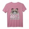 Ich wurde 40 als ich im Lockdown war - Lustiges Katzen T-Shirt für Geburtstag und Lockdown-Partys