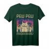Pew Pew Madafakas Lustiges schwarzes Katzen T-Shirt - Perfekt für Partys, Geburtstage, Halloween & Weihnachten