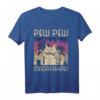 Pew Pew Madafakas Lustiges schwarzes Katzen T-Shirt - Perfekt für Partys, Geburtstage, Halloween & Weihnachten