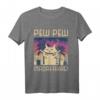 Pew Pew Madafakas Lustiges schwarzes Katzen T-Shirt - Perfekt für Partys, Geburtstage, Halloween & Weihnachten