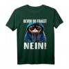 Lustiges Katzen Spruch T-Shirt - 'Bevor Du Fragst Nein!' Witziges Statement für Morgenmuffel, Nachtschichtarbeiter & Katzenfans