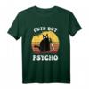 Lustiges Katzen T-Shirt mit 'Cute But Psycho' Motiv – Verrückte Katze mit Messer, Perfekt für Halloween, Horror und Katzenfans