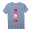 Kawaii Katze Pride Flagge T-Shirt – Süßes Anime Art Design für lesbische Frauen und Katzenliebhaberinnen, perfektes Geschenk für LGBTQA Community