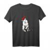 Damen Weißes Katzen T-Shirt mit Herzen und blauen Augen - Niedliches Katzenmotiv für Katzenliebhaberinnen, Katzenmamas & Tierfreunde