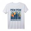 Pew Pew Madafakas Vintage verrückte Katze Halloween Geschenk T-Shirt - Lustiges Party-Outfit für Katzen- und Halloween-Fans
