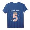 Kinder Fünfter Geburtstag Mädchen 5 Jahre alt Fünfjährige Katze T-Shirt - Lustiges Geschenk für Geburtstags, Weihnachten & Anlässe
