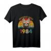 HapFrog Vintage Cat Katze Awesome Since 1984 Geschenk T-Shirt – Lustiges Retro Shirt für Katzenliebhaber und Geburtstagsfeier