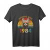 HapFrog Vintage Cat Katze Awesome Since 1984 Geschenk T-Shirt – Lustiges Retro Shirt für Katzenliebhaber und Geburtstagsfeier