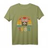 HapFrog Vintage Cat Katze Awesome Since 1984 Geschenk T-Shirt – Lustiges Retro Shirt für Katzenliebhaber und Geburtstagsfeier
