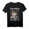 Kaffee Morgenmuffel Mitarbeiter Spruch Lustig Katze Geschenk T-Shirt – Witziges Ironisches Statement für Morgenmuffel, Büro & Teenager