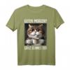 Kaffee Morgenmuffel Mitarbeiter Spruch Lustig Katze Geschenk T-Shirt – Witziges Ironisches Statement für Morgenmuffel, Büro & Teenager