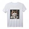 Kaffee Morgenmuffel Mitarbeiter Spruch Lustig Katze Geschenk T-Shirt – Witziges Ironisches Statement für Morgenmuffel, Büro & Teenager
