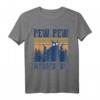 Lustiges Pew Pew Madafakas Vintage Crazy Cat T-Shirt - Witziges Geschenk für Katzenliebhaber und Meme-Fans