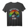 Best Cat Dad Ever T-Shirt - Lustiges Katzenliebhaber Design für Katzenpapa & Tierfreunde, Vintage Retro Look