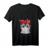 Damen T-Shirt mit Katze und Abstand halten Schutzmaske - Lustiges V-Ausschnitt Shirt für Frauen, perfekte Geschenkidee für jeden Anlass