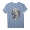 Süße Katze mit Mond - Lustiges Katzen T-Shirt für Tierliebhaber & Humorfreunde