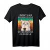 Morgenmuffel Kaffee Katze T-Shirt - Lustiges Büro Humor Design mit Ironie & Sarkasmus für Kollegen & Freunde