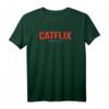 CATFLIX Brrringe Watching Streaming Katzen T-Shirt - Lustiges Parodie-Shirt für Serien- und Katzenliebhaber