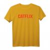 CATFLIX Brrringe Watching Streaming Katzen T-Shirt - Lustiges Parodie-Shirt für Serien- und Katzenliebhaber