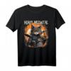 Heavy Meowtal Katze Heavy Metal Musik Lustiges T-Shirt - Witziges Geschenk für Metalheads, Drummer & Katzenliebhaber für Konzert, Festival & Geburtstag