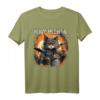 Heavy Meowtal Katze Heavy Metal Musik Lustiges T-Shirt - Witziges Geschenk für Metalheads, Drummer & Katzenliebhaber für Konzert, Festival & Geburtstag