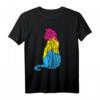 Pansexuelle Katze in Flaggenfarben T-Shirt – Perfektes Pride-Parade-Design für LGBTQ+ Verbündete und Katzenliebhaber