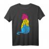 Pansexuelle Katze in Flaggenfarben T-Shirt – Perfektes Pride-Parade-Design für LGBTQ+ Verbündete und Katzenliebhaber