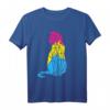 Pansexuelle Katze in Flaggenfarben T-Shirt – Perfektes Pride-Parade-Design für LGBTQ+ Verbündete und Katzenliebhaber