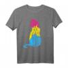 Pansexuelle Katze in Flaggenfarben T-Shirt – Perfektes Pride-Parade-Design für LGBTQ+ Verbündete und Katzenliebhaber